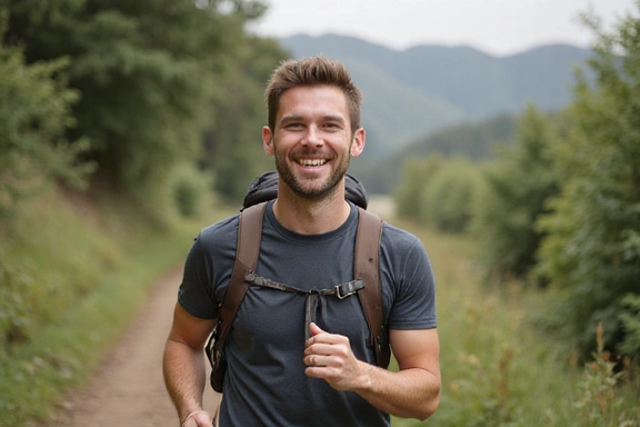 A healthy man smiling, symbolizing well-being and vitality