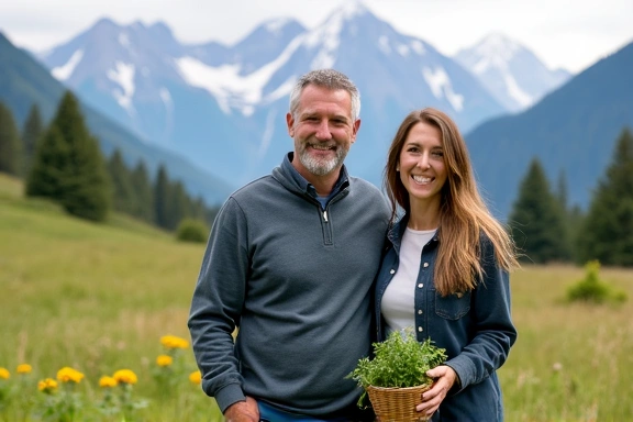 AlpinoForzaVitalCart founders in the Alps, embracing nature